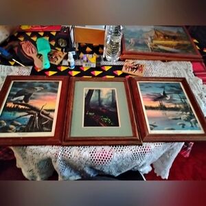 4 Framed Eagle And 2 Deer  pictures